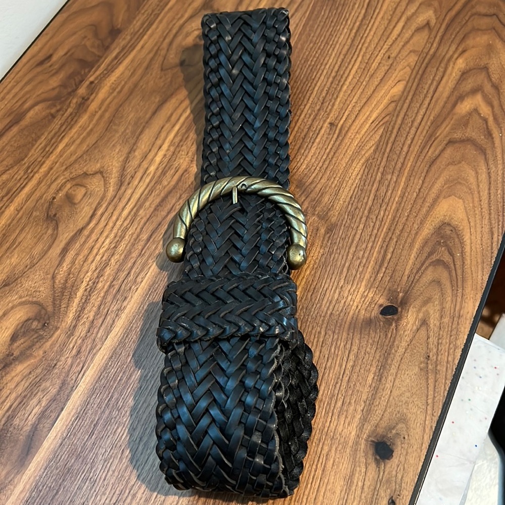 Wide Braided Belt